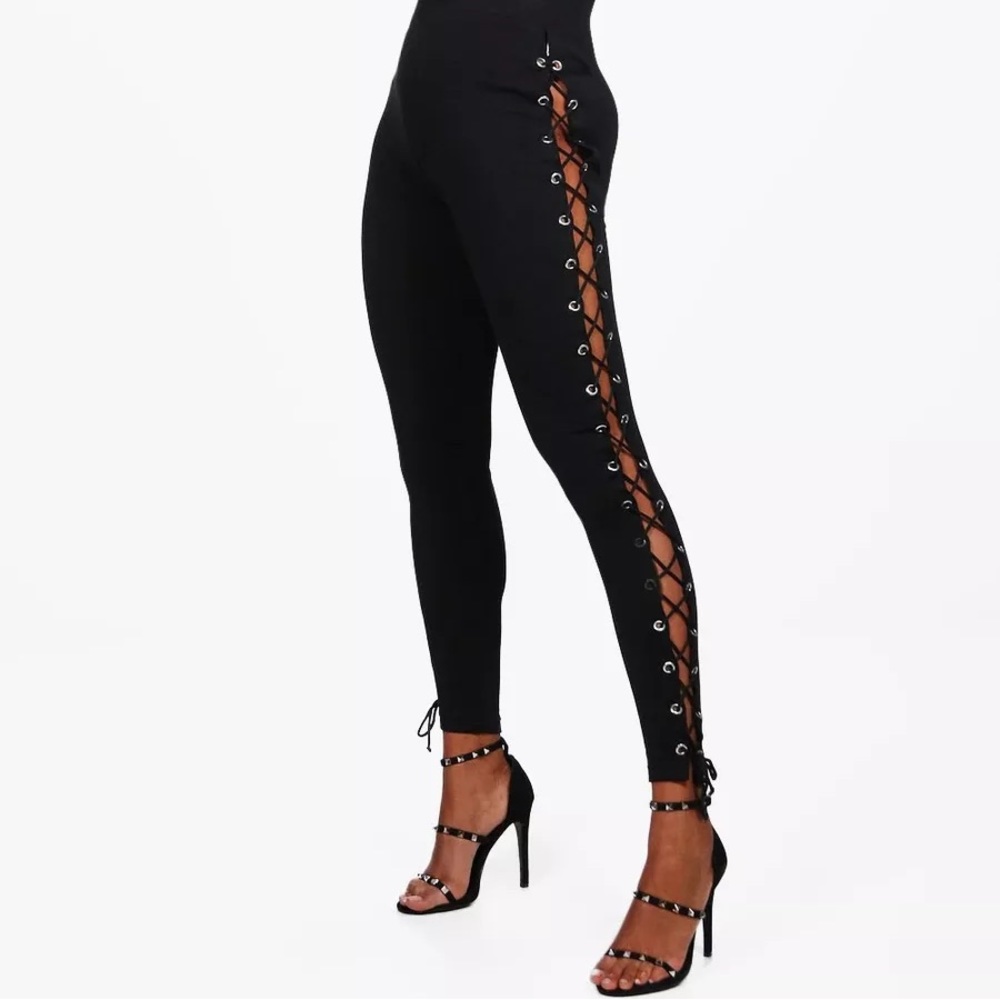 Lace Up Side Leggings